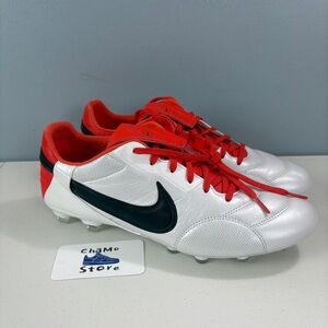 Nike Premier III FG Soccer Cleats Shoes White Orange HM0265 800 Men's Sz 12.5